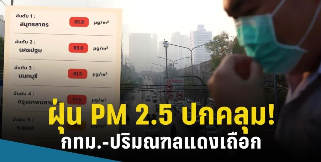 ฝุ่น PM 2.5 ปกคลุมกทม.-ปริมณฑล